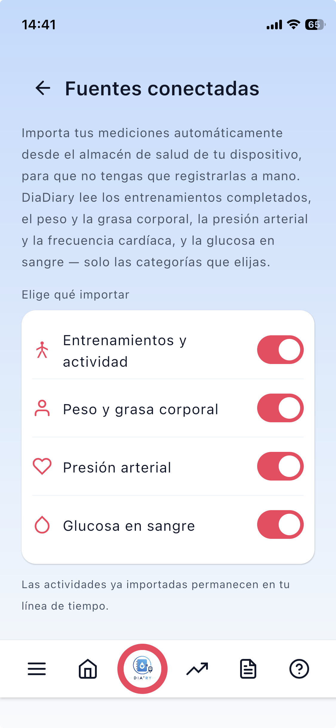 Importación automática